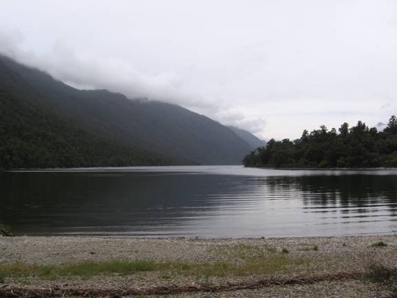 17. Lake Alabaster, from beach in front of L. Alabaster Hut 1